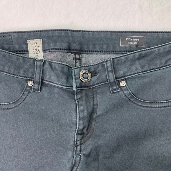 Volcom Juniors Womens Sz 9 Black Gray Stretch Skinny 30" Inseam Denim Jeans - Picture 8 of 12